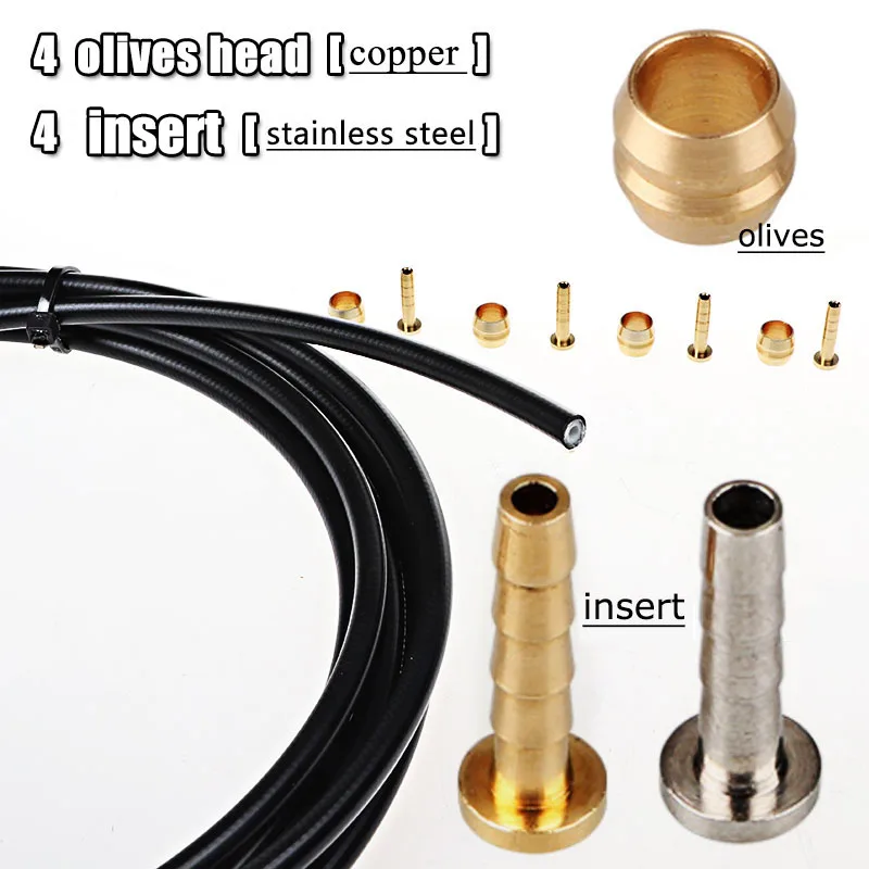 
Bike BH59 BH90 5MM Hydraulic Disc Brake Oil Hose Tube Set insert & olive Head Connector Bicycle Brake Cable 