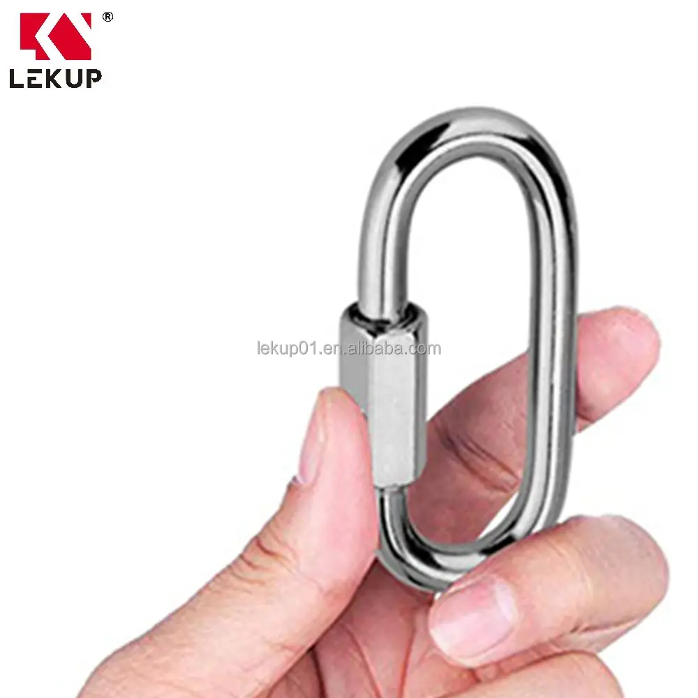 Stainless Steel Chain Link Fastener Safety Screw Locked Quick Link Oval Shape Quick Link