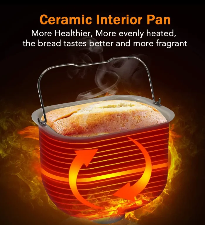 Wholesale Household Bread Machine Makers With LED Display 17-19 Automatic Programs Bread Size Selection Bread Machine