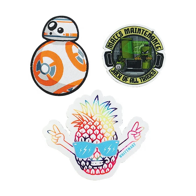 Heat Transfer Custom Gun Robot Patches Embroidery Woven Logo Patches for Hats