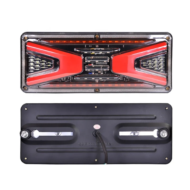 24V Truck LED Rear Tail Light trailer Warning Lights waterproof Flowing Signal Light lorry stop brake reversing traffic lamp