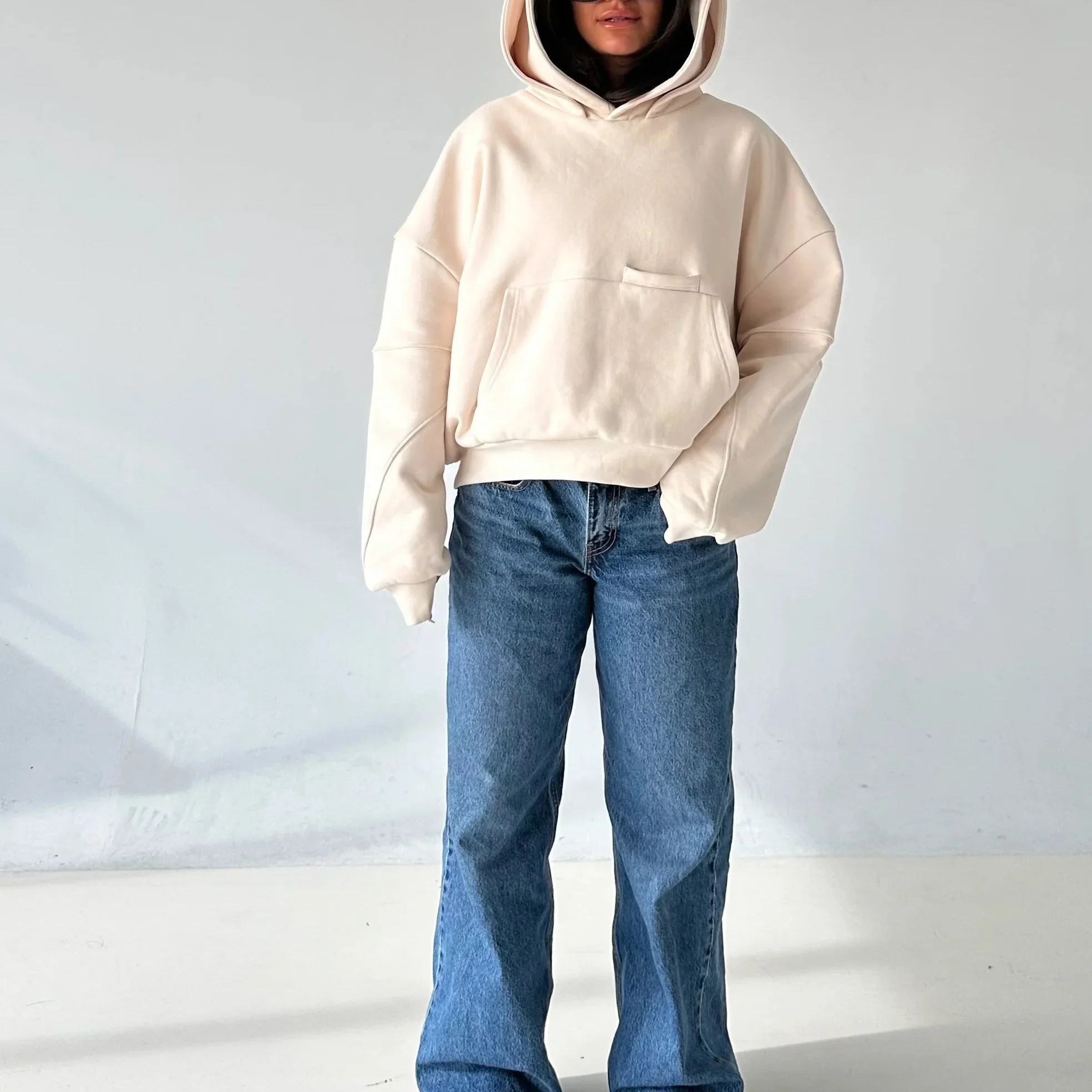 Custom Manufacturer Cotton Thick Women 500 Gsm 3D 500Gsm Puff Print Hoodie