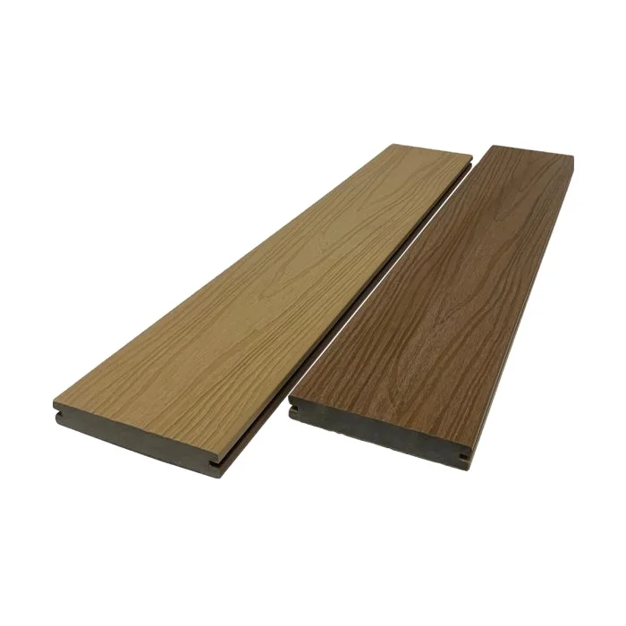 Outdoor Wood Plastic composite Deck  wood  flooring  Double color floor  3D embossed WPC flooring composite deck tile