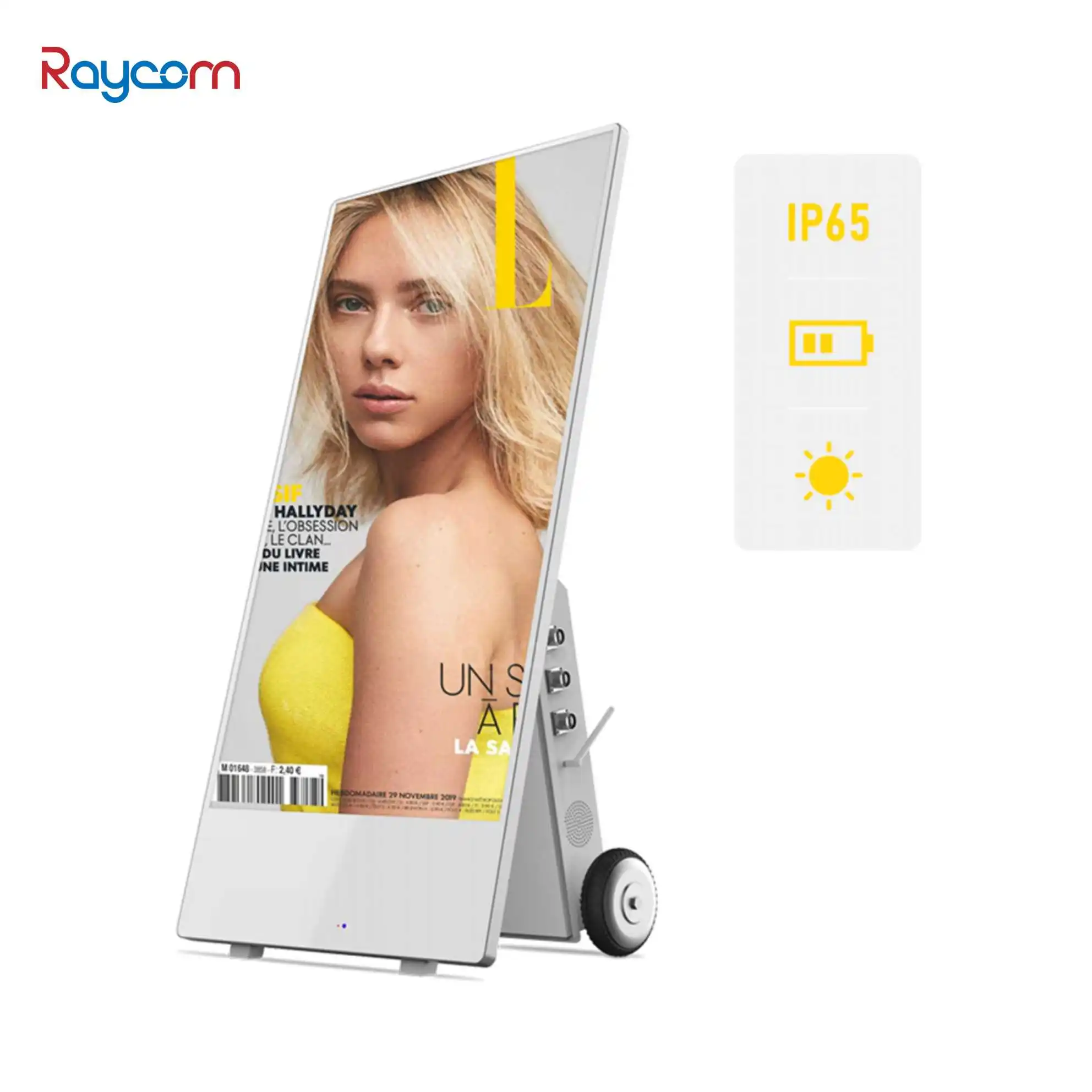 Raycom 1080p Full HD Waterproof Outdoor LED Display Signage Digital LCD Poster Battery Retail Stores Shopping Malls OEM SDK