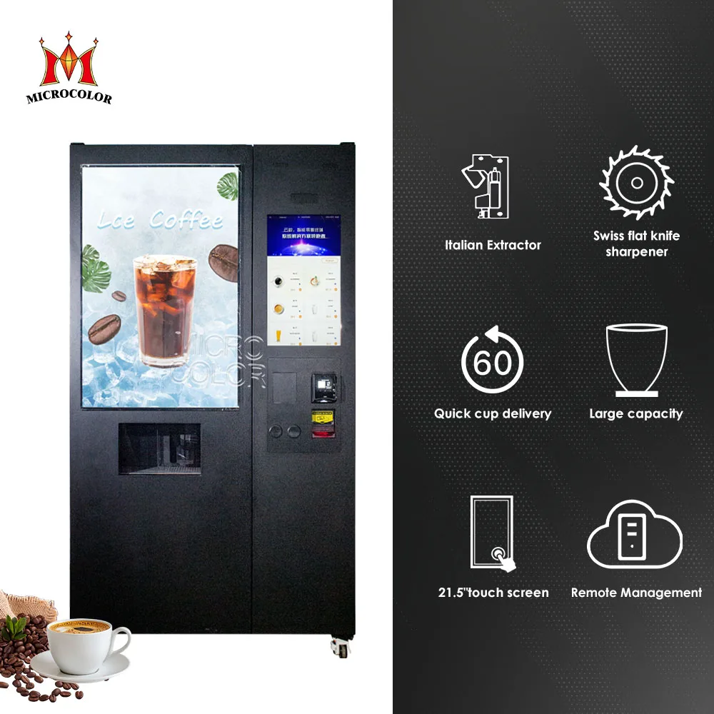 Self-selling Commercial Fully Automatic Coffee Robot Kiosk Hot and Cold Coffee Vending Machine With Card Payment
