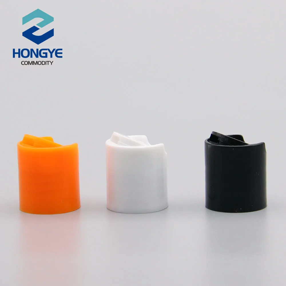 18/410 White Clear Plastic Press Cap Disc Top Cosmetic Shampoo Cap, Press Cap for Plastic bottle