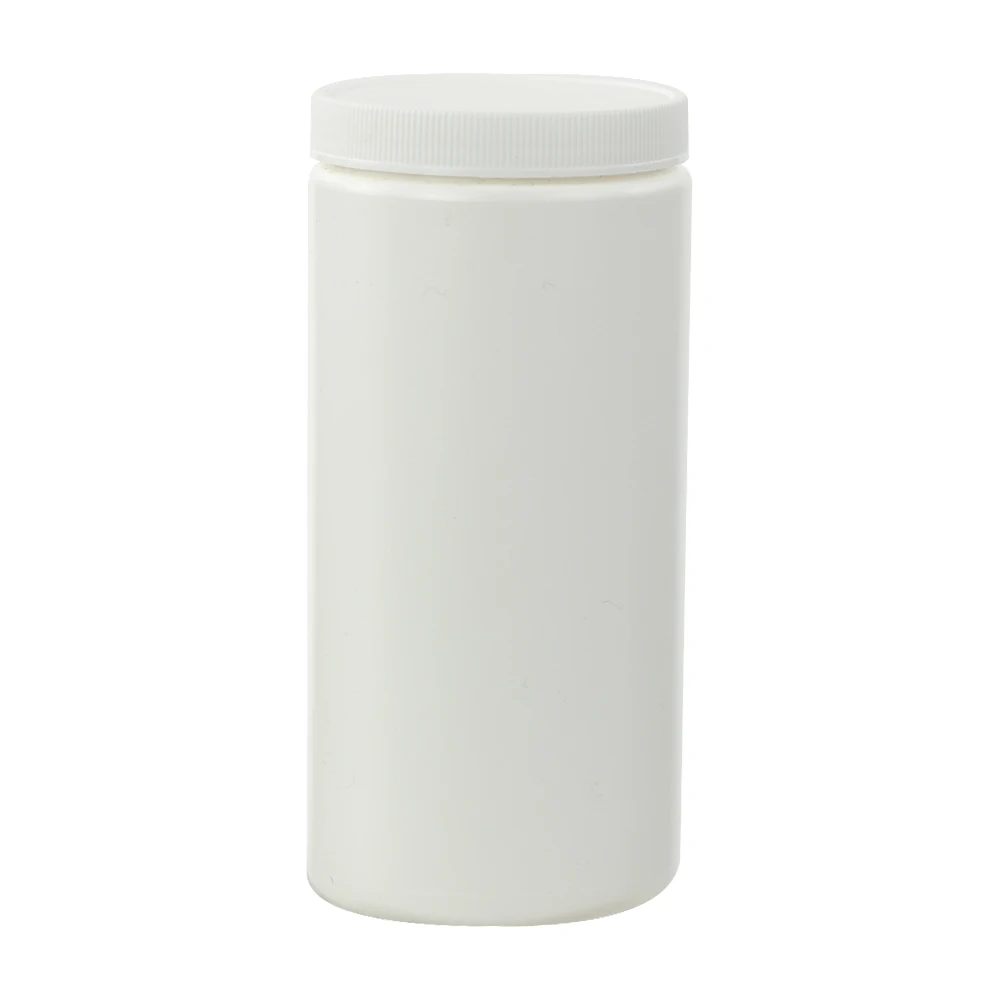 500ML White HDPE jar cylinder fitness protein powder container