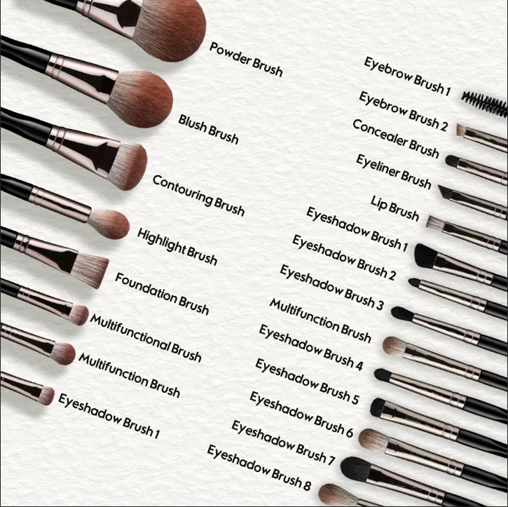 custom logo high quality makeup brushes private label makeup brush set 16pcs