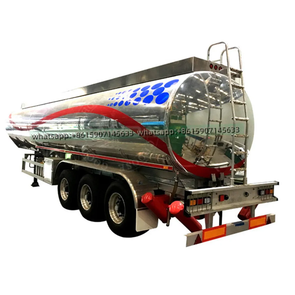 38kl 42kl 43kl Aluminum Alloy 3-Axle Fuel Oil Tanker trailer Oil Tanker Vessel semi trailers For Sale