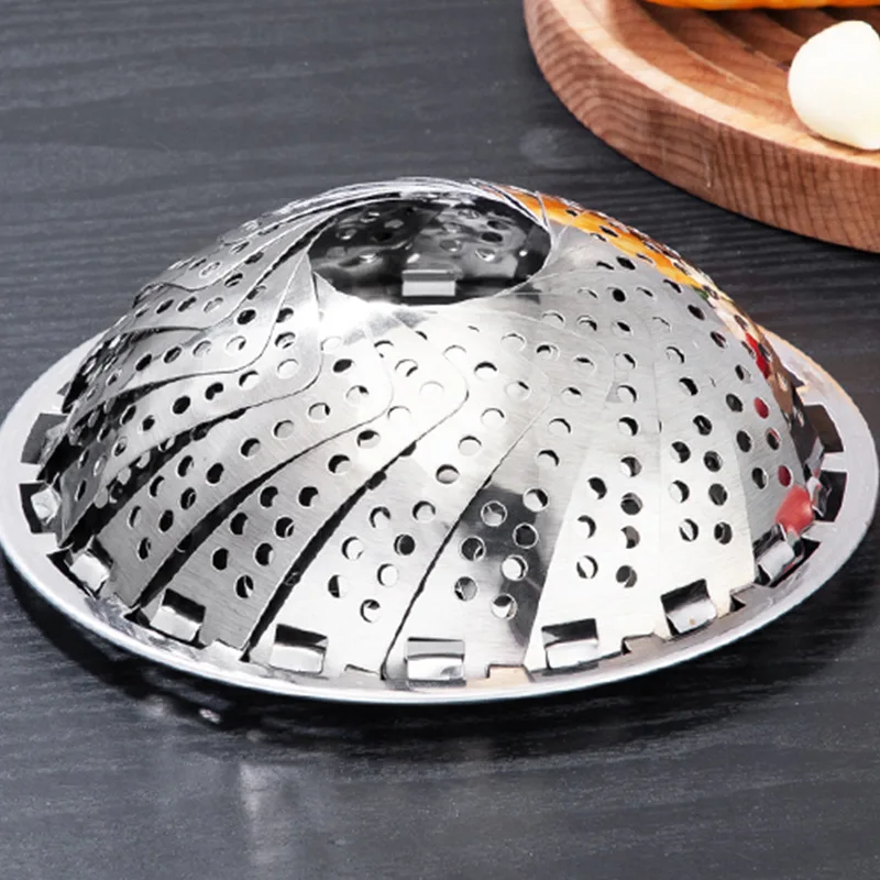 Multifunctional Replaceable Fruit Tray Retractable Adjustable Folding Steamer Tray Stainless Steel Steamer