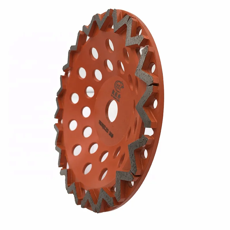 7inch Concrte Floor Diamond  V Shape Grinding Cup Wheel