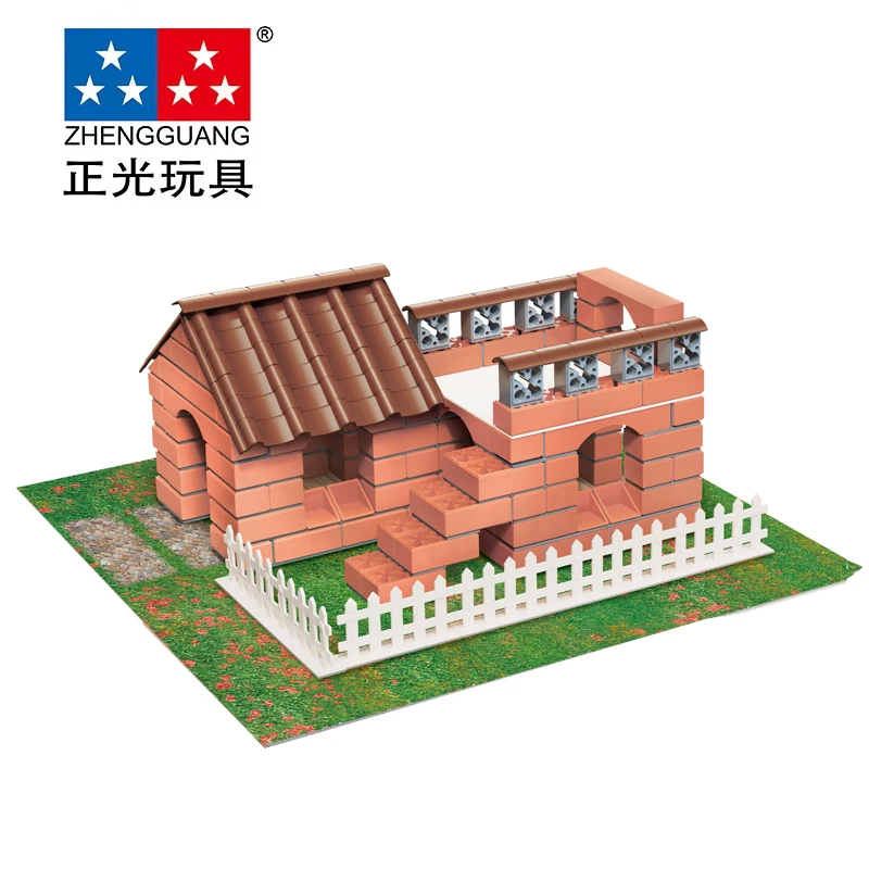 Kids Gift  Mini Construction Building Brick Toys DIY Brick Cement House