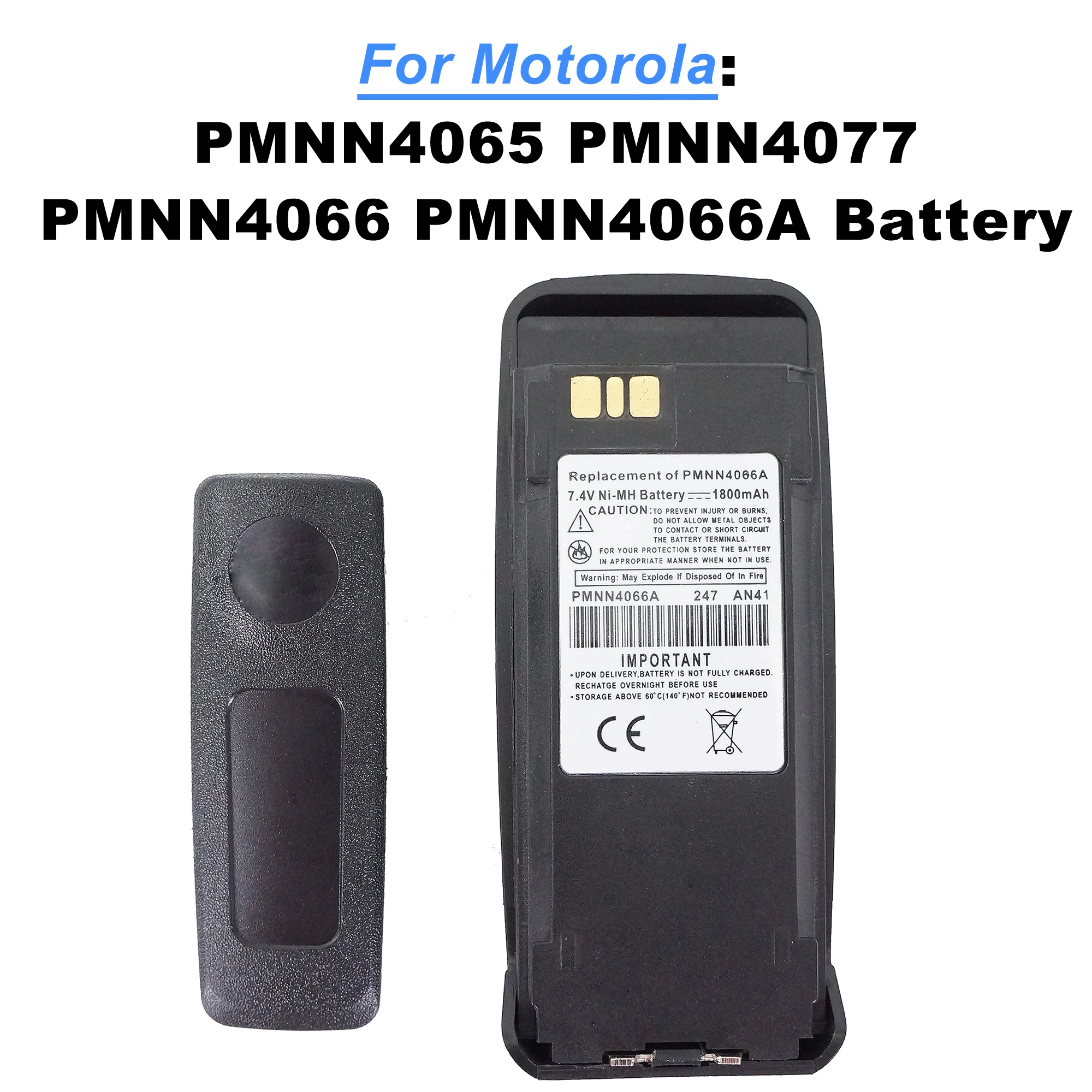 1800mAh PMNN4066A replacement battery for Motorola Walkie Talkie DP2400 DP3401 XiR P8208 XPR 4380 KD0106