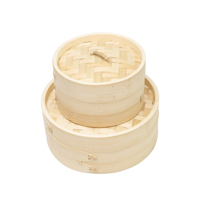 Eco-friendly Commercial Dim Sum Bun Bamboo Steamer Basket for sale