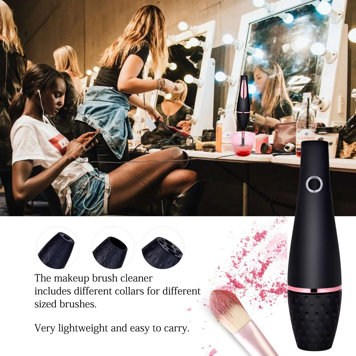 
Automatic Makeup Electronic Brushes Cleaning Dryer Machine Makeup Spinner All Size Makeup Brush Cleaner 