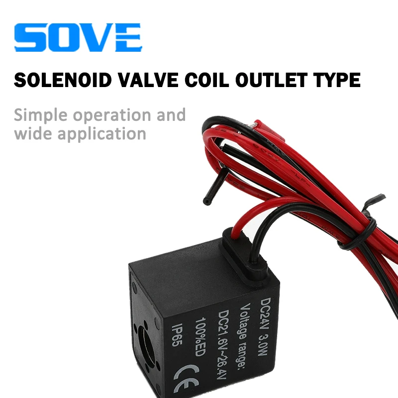 AC220v solenoid valve coil DC24v type 4V210-08 with light control valve head customized 12 outlets