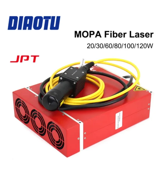 Diaotu 20w 30w 60w JPT M7 MOPA Split Type Color Fiber Laser Marking Machine Price Fiber Laser Engraver For Metal