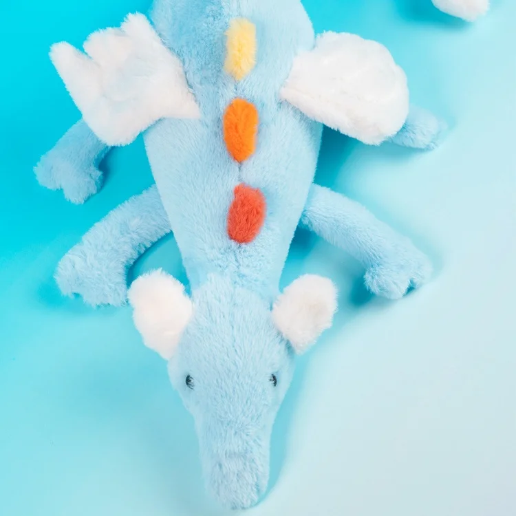 Hot Sale Lovely Soft Plush Toy Little Snow Dragon Plush Dinosaur Stuffed Animal Flocked Mystical Soft Doll Toys For Kids Gifts