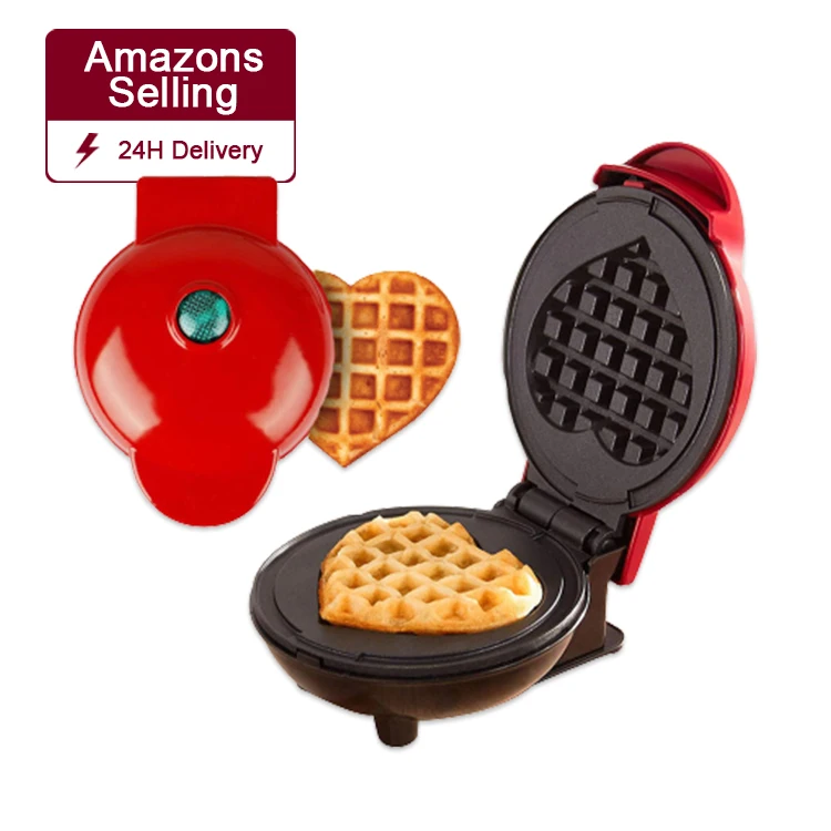 Personal Mini Waffle Maker 5 Inch Wafelijzer Hash Browns French Toast Grilled Cheese Gaufrier Quesadilla Min Waffeleis