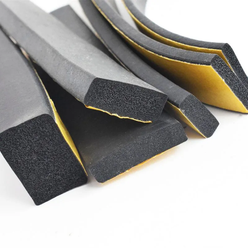 Electric Cabinet Door Waterproof Rubber Closed Cell Sponge Rubber Seal Strip