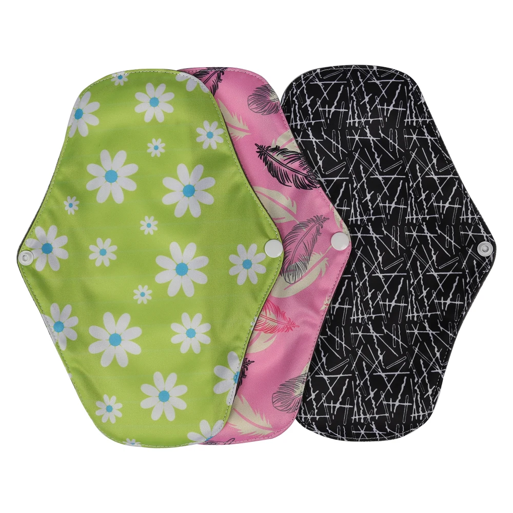 Reusable Organic Bamboo Cloth Menstrual Sanitary Pads For Women