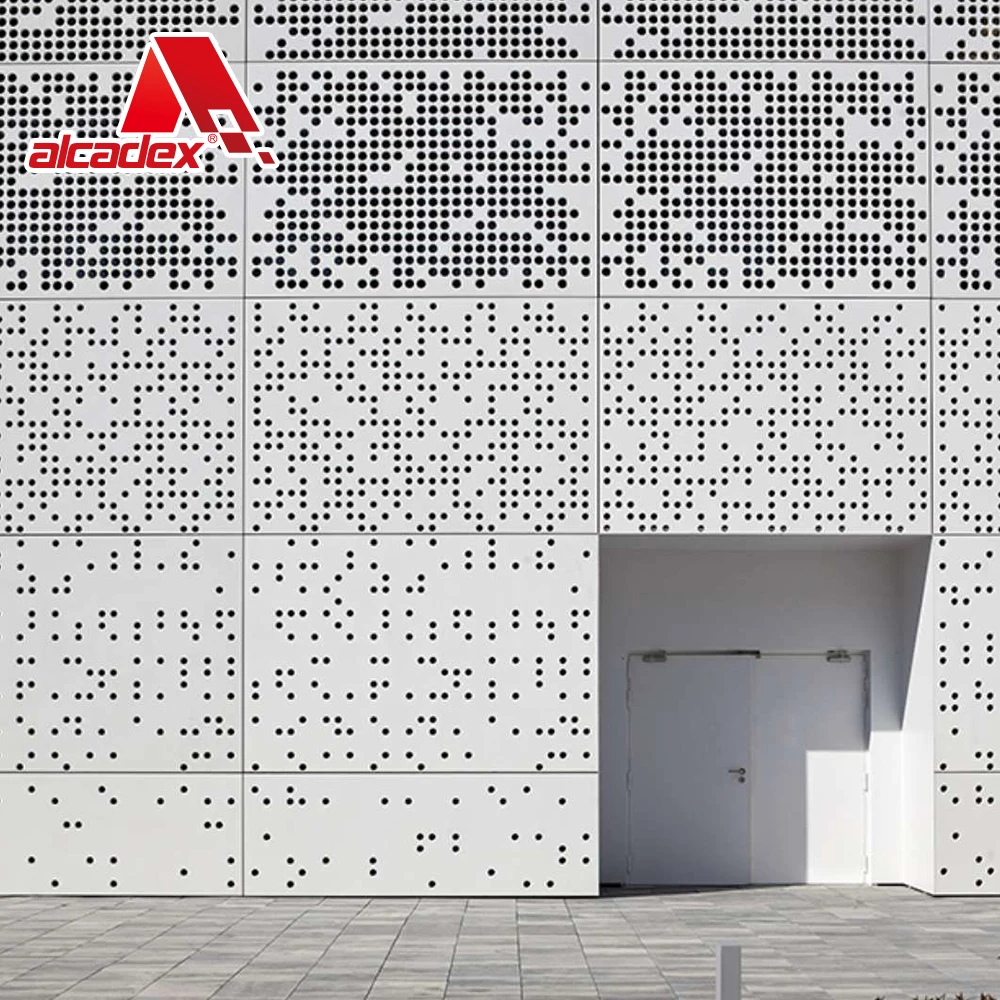 3D Aluminium Facade supplier column Cladding Panel Outdoor metal Wall solid aluminum exterior perforated decorative panel