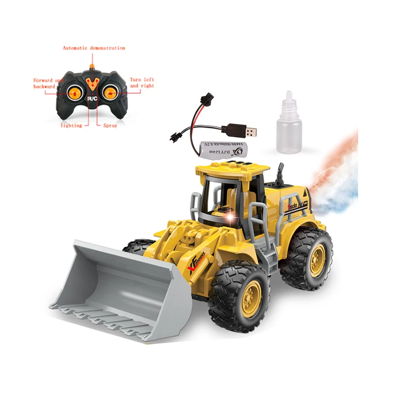 1:22 Remote Control Construction Vehicles 7 Channel New Spray RC Bulldozer Toy remote control truck For Kids