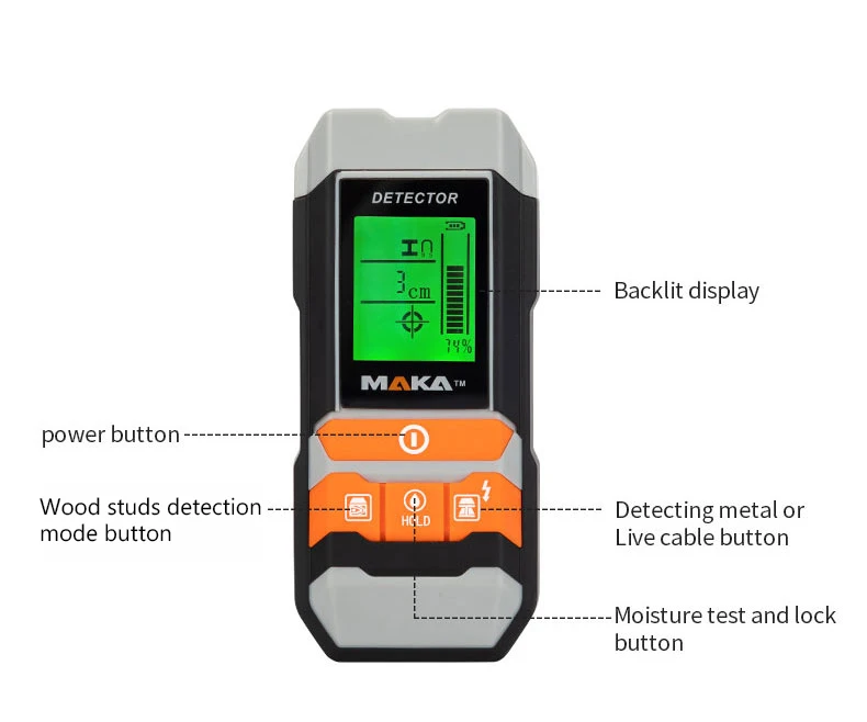 MAKA 4 in 1 Wall Detector Wood Live Wire detector stud finder