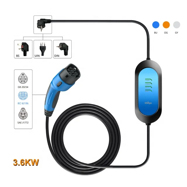 EVSE электромобиль EV зарядное устройство, новый автомобильный зарядный кабель, тип 2 IEC 62196 кВт