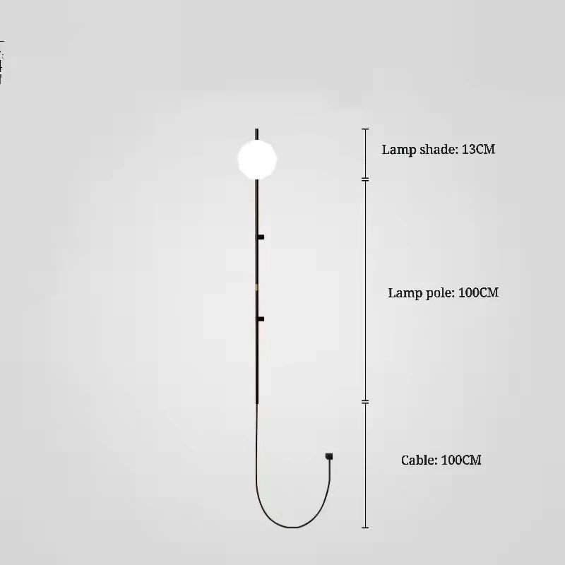 Modern Nordic Home Decor Interior Lighting Round Frosted Glass Wall Lamp for home hotel