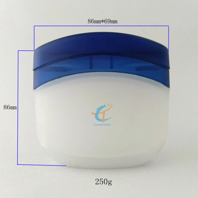 250g/8.82OZ plastic vaseline jar packaging with flip cap
