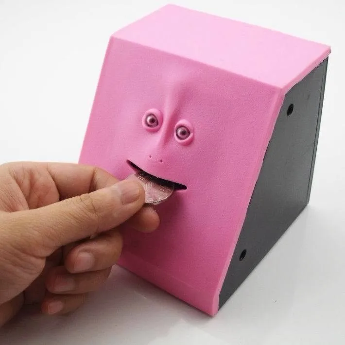 Kids Toy Face Bank Coin Piggy Bank Electronic Coin Eating Box Money Saving Box Gift For Kids