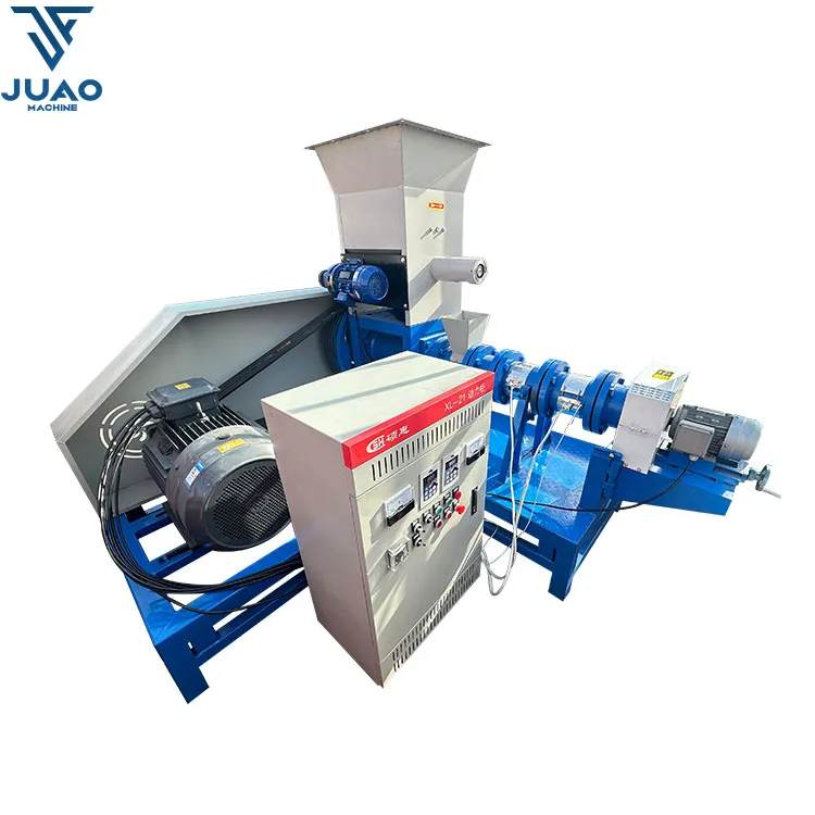 400-2000KG/H Commercial Floating Fish Feed Pellet Machine High Productivity Dry Type Pet Feed Extruder Machine