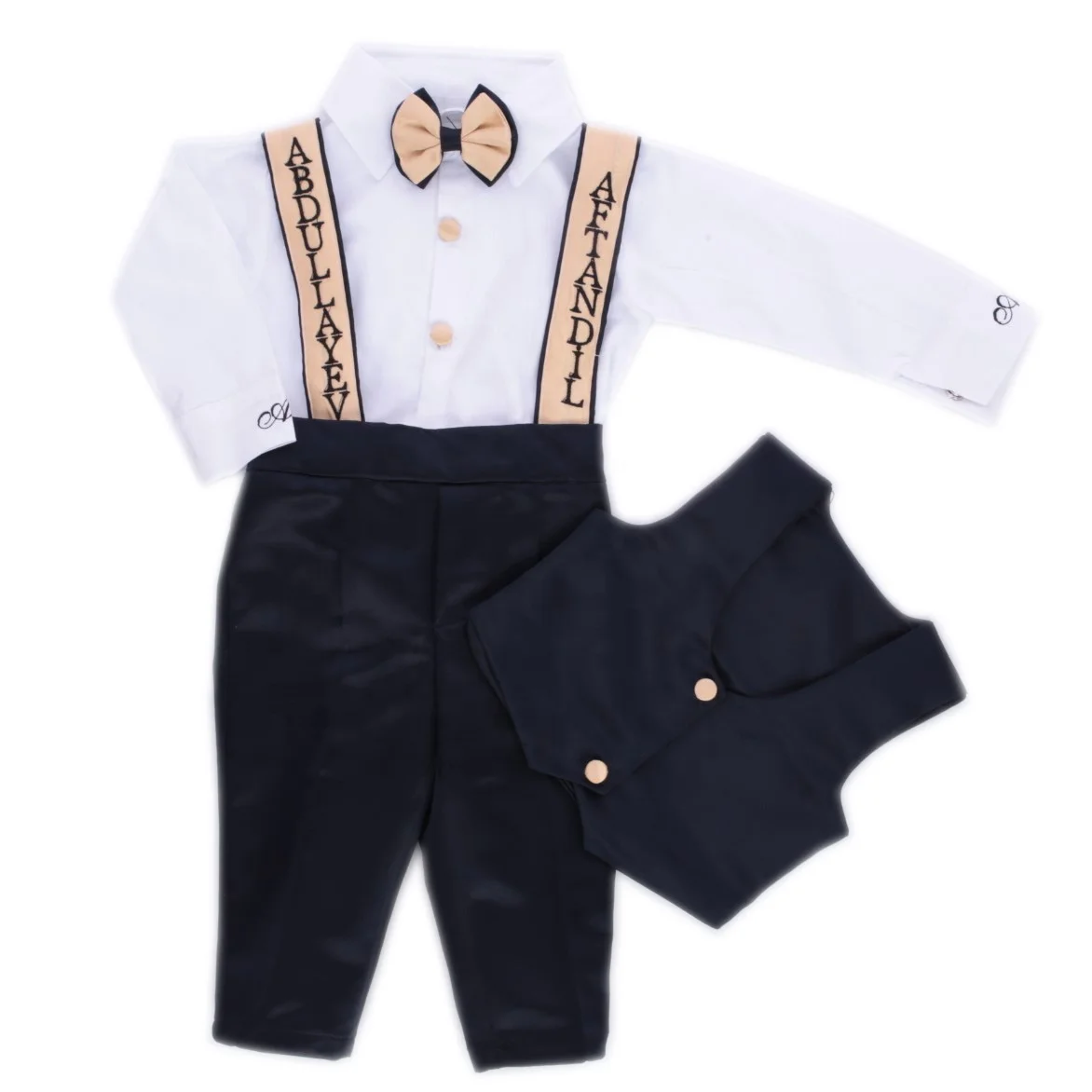 Birthday 1 Years Clothes Wholesale Custom High Quality Luxury Modern Wedding Baby Boy Suit Party Vest And Pants Kids Clothing