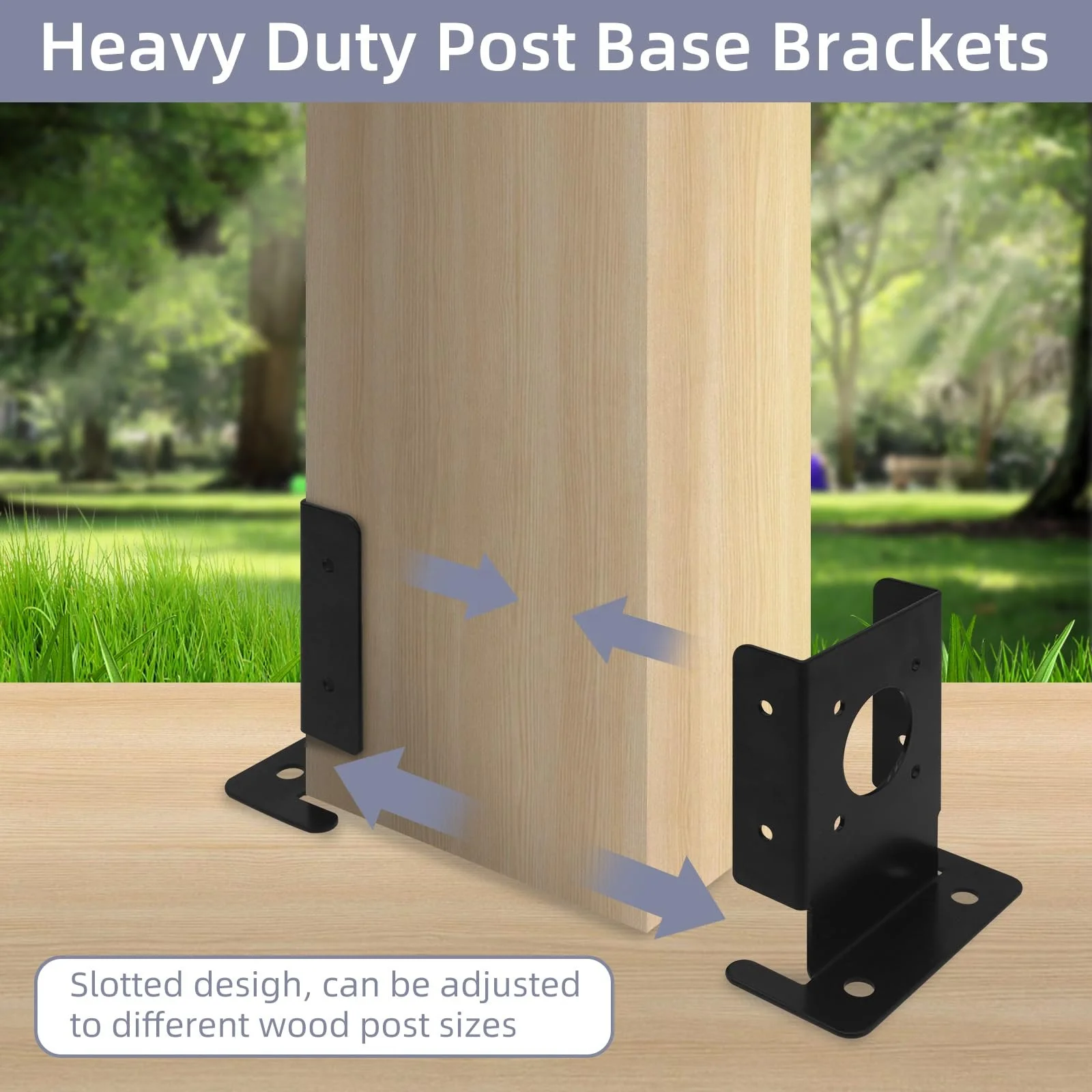 Outdoor Pergola Kit Metal Woodwork Stand Kit Post Bracket Wood Beams Iron 4*4 Connector Fence Pergola Bracket