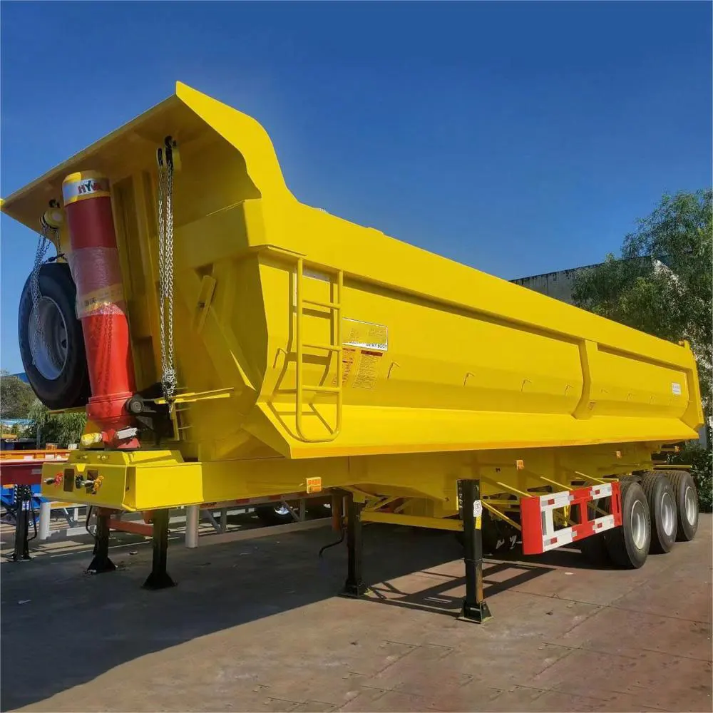 Hot Sale High Quality Heavy Duty U-Shape 3 4 6 Axles End Hydraulic Tipper Truck Dump Cargo Semi Trailer Trucks