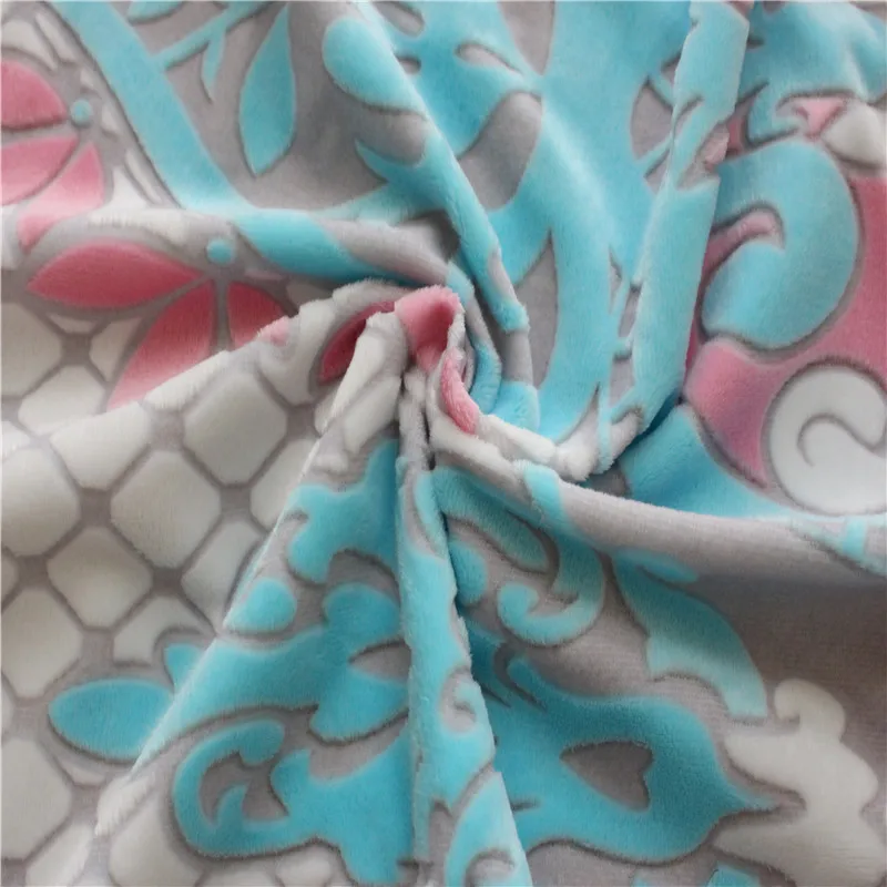 
Factory Sales 100%Polyester Floral Pattern Burnout Super Soft Fabric for Curtain 