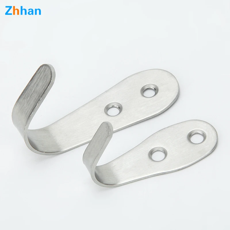 100 Pack Screw In Single hook Stainless Steel Bedroom Shower Room Robe Clothes Coat Towel Robe Hook