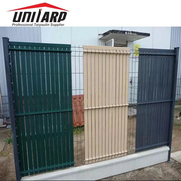 Uni-tarp Vertical Decorative Garden PVC Vinyl Fence Panels Privacy Perimeter Fence Slats