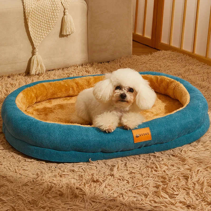 Luxury Soft Calming Donut Dog Bed Dropshipping Washable large Dog Sofa Cat Round Pet Beds Pet Beds & Accessories