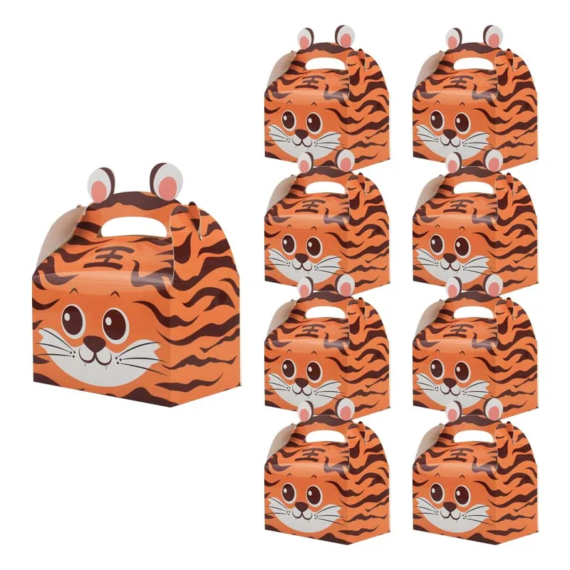 12Pcs Jungle Animals Party Favor Treat Box Candy Goodies Gift Boxes for Kids Birthday Baby Shower Party Decorations Supplies