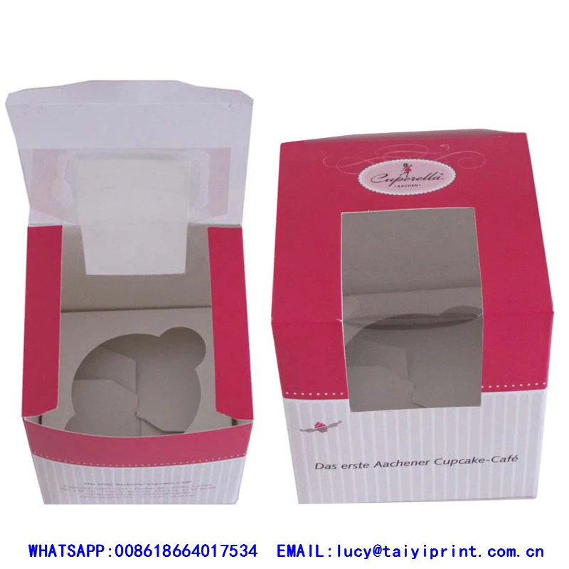 Cheap printing custom individual mini cupcake box