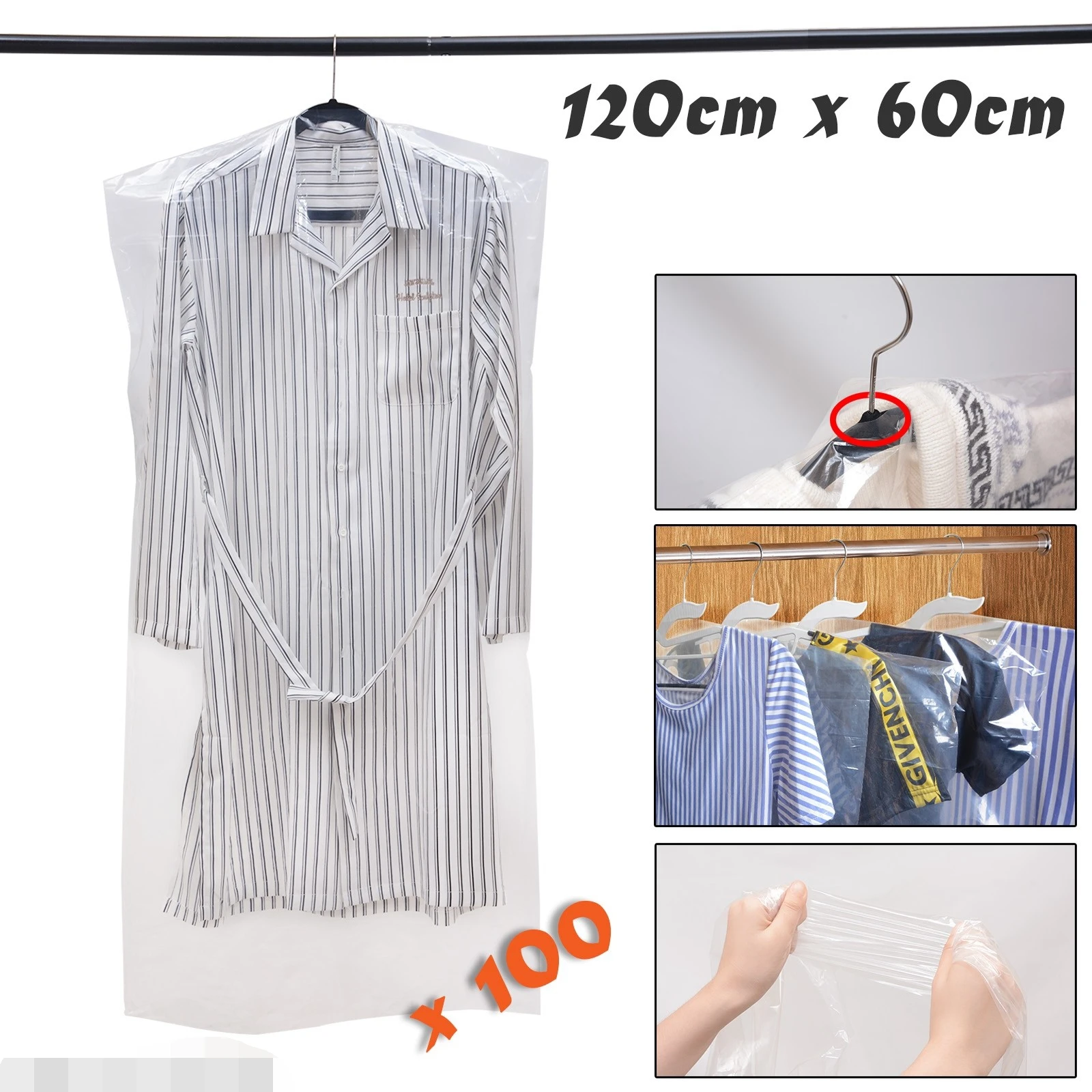 clear polythene plastic garment covers bags for clothes suits dress