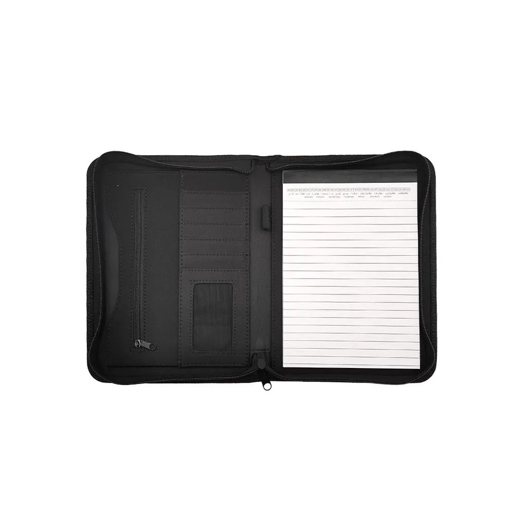 Custom Portable A4 Size PU Leather Document File Folder Art Portfolio Case