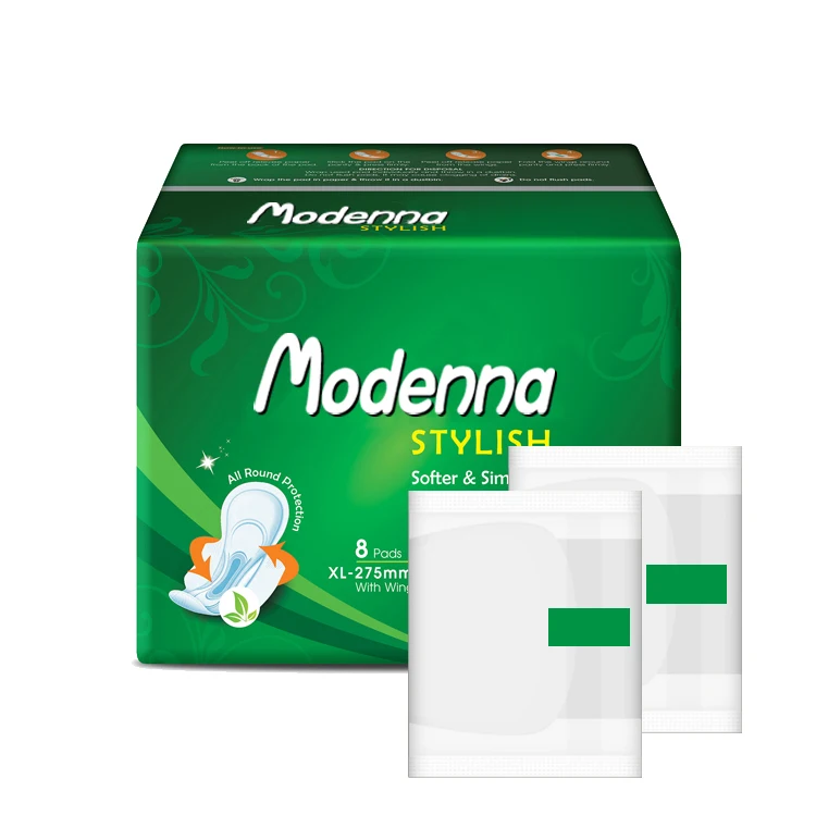 Chinese Manufacturer Wholesale Disposable Night Time Used Super Absorption SAP Paper 8pcs/bag Anion Sanitary Napkin for Ladies