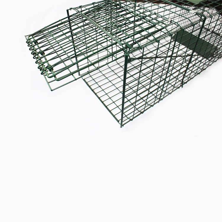 Iron Foldable Monolayer Indoor Top Handle Metal Pedal One Way Door Animal Trap Cat Cage Trap