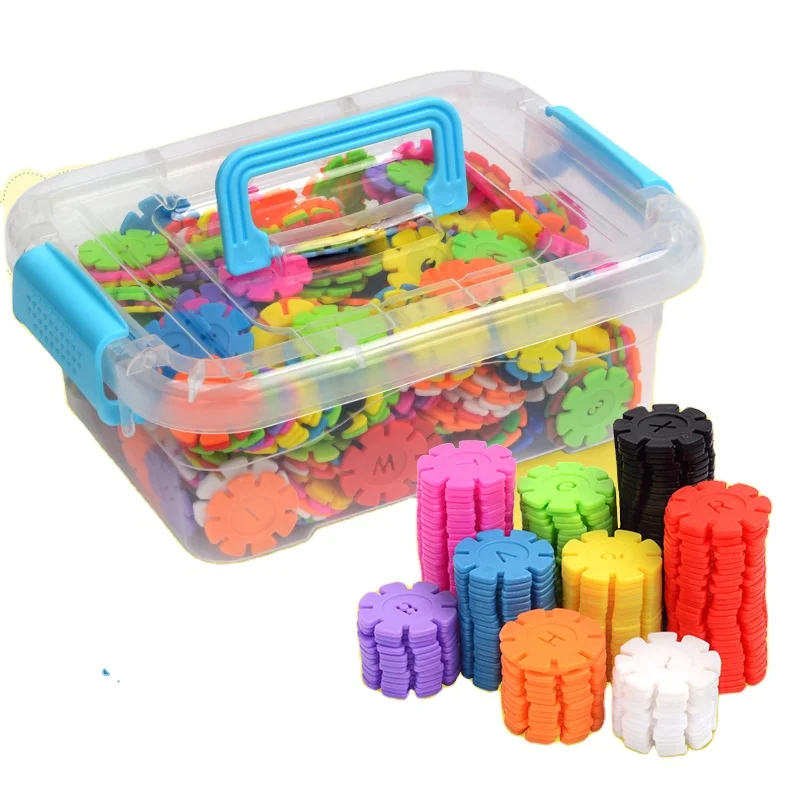 Disc Snowflake Creative Building Block Snow Flake Educational Connecting Toy Set Diy Baby Puzzle Wholesale