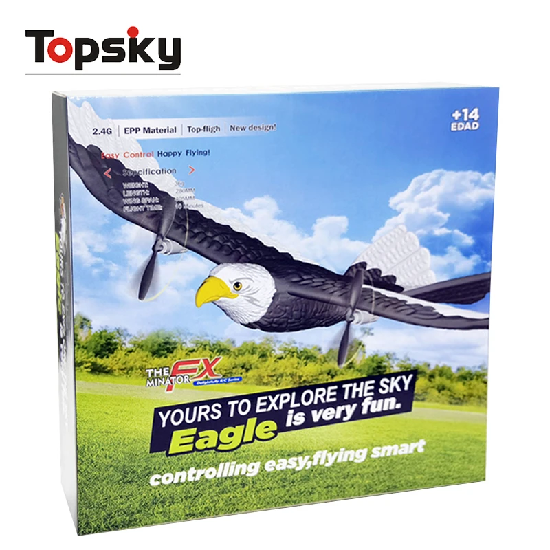 Electric Simulation Wireless Eagle Foam RC Plane Toys Remote Control Glider Eagle Airplane Outdoor Game Flying Toys for Boys