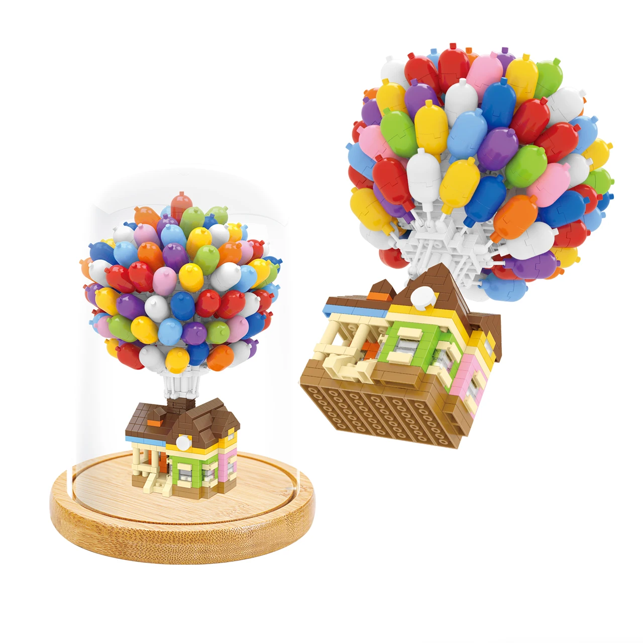 New Kids Balloon House Architecture Model Toys Plastic Mini Building Block For Wholesales