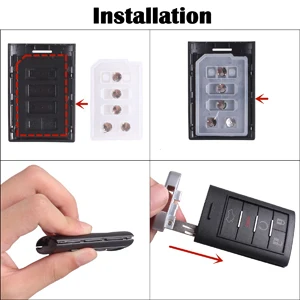 5 Button Smart Remote Key Fob Replacement Key Fob Cover Case For 2008 2009 2010 2011 2012 2013 C-adillac STS CTS